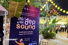 Chuỗi hoạt động “Hà Nội đẹp Sound” vừa chính thức ra mắt tối nay, ngày 19/12, tại không gian Phố Sách Hà Nội. (Ảnh: M.Mai/Vietnam+)