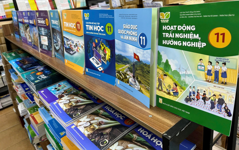 Sách Kết nối tri thức với cuộc sống đang chiếm phần lớn thị phần sách giáo khoa. (Ảnh: PV/Vietnam+)