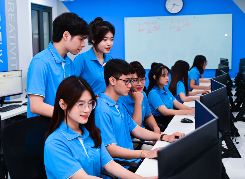 Sinh viên Trường Đại học CMC. (Ảnh: PV/Vietnam+)