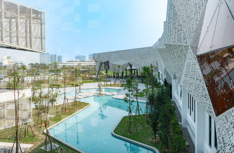 Khuôn viên mới của Trường Đại học BUV. (Ảnh: PV/Vietnam+).