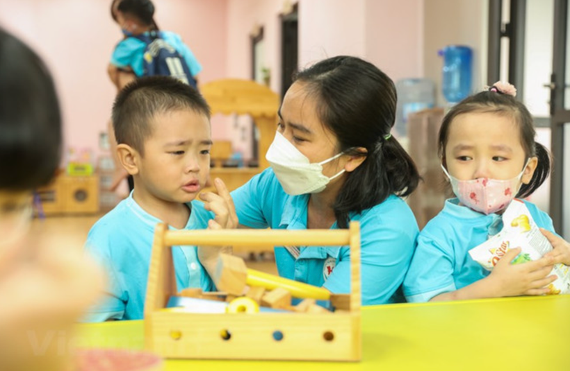 Hiện cả nước còn gần 300.000 trẻ mẫu giáo chưa ra lớp. (Ảnh: Hoàng Hiếu/Vietnam+)