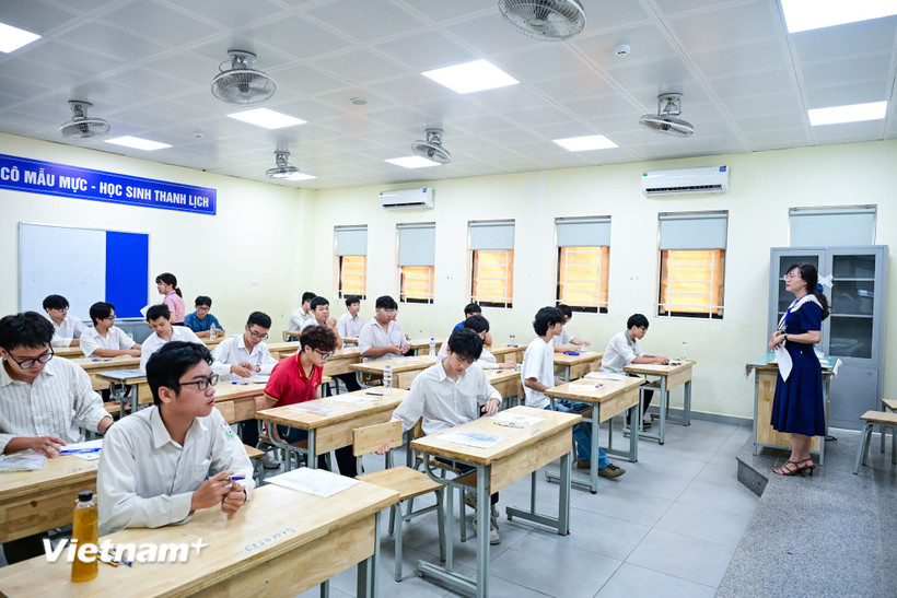 Thí sinh dự thi tốt nghiệp trung học phổ thông năm 2025. (Ảnh: Minh Sơn/Vietnam+)
