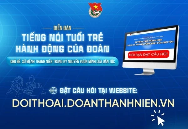 Các đoàn viên có thể gửi câu hỏi trực tuyến đến ban lãnh đạo Trung ương Đoàn. (Nguồn: Trung ương Đoàn)