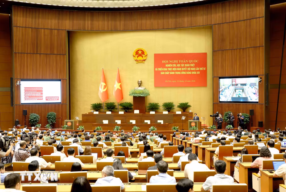 Chùm ảnh: Hội nghị toàn quốc quán triệt, triển khai thực hiện Nghị quyết Trung ương 4- Ảnh 6.