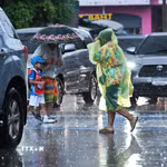 Mưa lớn tại Bangkok, Thái Lan ngày 25/9/2026. (Ảnh: THX/TTXVN phát)