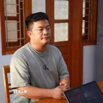 Bị can Vũ Hoàng Hải tại Cơ quan Cảnh sát điều tra. (Ảnh: TTXVN phát)