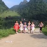Học sinh Điểm trường Trung học Cơ sở Đức Xuân (xã Hòa An, Cao Bằng). (Ảnh: Chu Hiệu/TTXVN)
