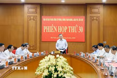 Tổng Bí thư, Chủ tịch nước Tô Lâm phát biểu tại Phiên họp thứ 30 của Ban Chỉ đạo Trung ương về phòng, chống tham nhũng, lãng phí, tiêu cực,. (Ảnh: Thống Nhất/TTXVN)