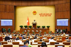 Quốc hội biểu quyết thông qua Nghị quyết của Quốc hội về Chương trình giám sát của Quốc hội năm 2026. (Ảnh: Doãn Tấn/TTXVN)