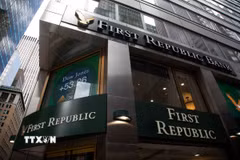 Ngân hàng First Republic Bank ở New York, Mỹ. (Ảnh minh họa: THX/TTXVN)
