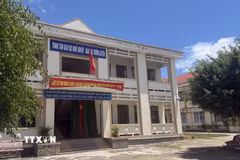 Trung tâm Giáo dục nghề nghiệp - Giáo dục thường xuyên Sông Cầu (phường Sông Cầu) không có khu ký túc xá khiến nhiều học sinh ở xa khó khăn theo học. (Ảnh: Tường Quân/TTXVN)
