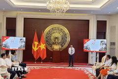 Quang cảnh hoạt động kỷ niệm. (Ảnh: Công Tuyên/TTXVN)