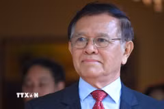 Ông Kem Sokha tại nhà riêng ở Phnom Penh, Campuchia, ngày 11/11/2019. (Ảnh: AFP/TTXVN)