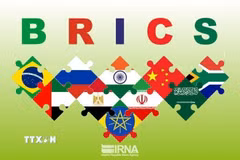 Quốc kỳ các nước thành viên BRICS. (Ảnh: IRNA/TTXVN)