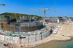 Trung tâm tổ chức hội nghị APEC và các công trình chức năng trên đảo Phú Quốc (An Giang). (Ảnh: TTXVN phát)