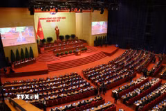 Quang cảnh phiên khai mạc Đại hội XIV của Đảng. (Ảnh: TTXVN)