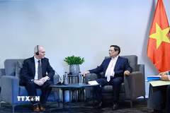 Thủ tướng Phạm Minh Chính tiếp ông Neil Pollock, Phó Chủ tịch Phòng Thương mại và Công nghiệp Nam Phi. (Ảnh: Dương Giang/TTXVN)