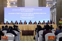 Toàn cảnh Hội thảo lần thứ 20 giữa Đảng Cộng Sản Việt Nam và Đảng Cộng Sản Trung Quốc. (Ảnh: Đại Nghĩa/TTXVN)