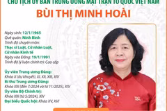 Tiểu sử hoạt động Chủ tịch Ủy ban Trung ương MTTQ Việt Nam Bùi Thị Minh Hoài