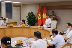 Phó Thủ tướng Nguyễn Văn Thắng chủ trì họp Hội đồng điều hành Trung tâm tài chính quốc tế tại Việt Nam. (Ảnh: Lâm Khánh/TTXVN)
