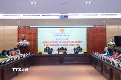 Phó Chủ tịch Quốc hội Nguyễn Thị Thanh dự Lễ ra mắt Nhóm đại biểu Quốc hội hoạt động chuyên trách ở địa phương khoá XVI (nhiệm kỳ 2026-2031). (Ảnh: Tuấn Anh/TTXVN)