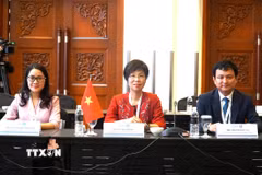 Đoàn đại biểu TTXVN do Tổng Giám đốc Vũ Việt Trang làm trưởng đoàn tham dự Hội nghị Ban chấp hành OANA tại Malaysia. (Ảnh: Hằng Linh/TTXVN)