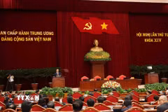 Tổng Bí thư, Chủ tịch nước Tô Lâm phát biểu bế mạc Hội nghị lần thứ tư Ban Chấp hành Trung ương Đảng khóa XIV. (Ảnh: Thống Nhất/TTXVN)