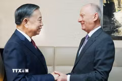 Tổng Bí thư, Chủ tịch nước Tô Lâm tiếp Trợ lý Tổng thống, Chủ tịch Hội đồng Biển Liên bang Nga Nicolai Patrushev. (Ảnh: Thống Nhất/TTXVN)