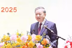 Tổng Bí thư Tô Lâm phát biểu chỉ đạo Đại hội đại biểu Đảng bộ xã Nghĩa Trụ lần thứ nhất. (Ảnh: Thống Nhất/TTXVN)
