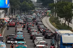 Đường phố tại Jakarta, Indonesia. (Ảnh: Đỗ Quyên/TTXVN)