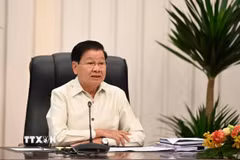 Tổng Bí thư, Chủ tịch nước Lào Thongloun Sisoulith. (Ảnh: Xuân Tú/TTXVN)