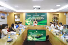Bà Bùi Thị Thơm- Phó Chủ tịch Ban Chấp hành Trung ương Hội Nông dân Việt Nam, Trưởng Ban Tổ chức Chương trình Tự hào Nông dân Việt Nam 40 năm Đổi mới- năm 2026. (Nguồn: Vietnam+)