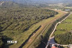 Quang cảnh khu phi quân sự (DMZ) nằm giữa biên giới Hàn Quốc và Triều Tiên. (Ảnh: Yonhap/TTXVN)