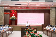 Tổng Bí thư, Chủ tịch nước Tô Lâm chủ trì cuộc làm việc với Thành uỷ Hà Nội.(Ảnh: Thống Nhất/TTXVN)