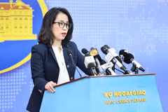 Người phát ngôn Bộ Ngoại giao Phạm Thu Hằng. (Ảnh: Minh Đức/TTXVN)