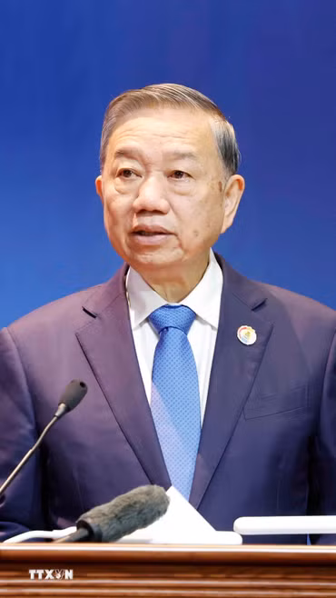 Tổng Bí thư, Chủ tịch nước Tô Lâm phát biểu chỉ đạo Đại hội XIV Công đoàn Việt Nam. (Ảnh: Tuấn Anh/TTXVN)