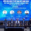 Diễn đàn Kinh tế Thể thao Việt Nam 2026 là 'nhịp cầu' để các chuyên gia chia sẻ những kinh nghiệm, chiến lược xây dựng và phát triển nền kinh tế thể thao Việt Nam. (Ảnh: Vietnam+)