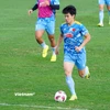 Đình Bắc trong buổi tập chiều 23/12 của đội tuyển U23 Việt Nam. (Ảnh: Việt Anh/Vietnam+)