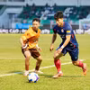 Công an Hà Nội (áo xanh) khao khát "đòi nợ" trận thua 0-1 trước Hoàng Anh Gia Lai ở trận lượt đi V-League 2024-2025. (Ảnh: VPF)