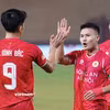 Công an Hà Nội nới rộng cách biệt với đội nhì bảng lên thành 9 điểm khi giải còn 6 vòng đấu. (Ảnh: Việt Anh/Vietnam+)