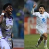 Hà Nội FC (trái) và Thép Xanh Nam Định cùng giành chiến thắng ở vòng 15 V-League 2024-2025. (Ảnh: Hà Nội FC/Thép Xanh Nam Định)