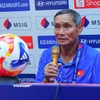 Huấn luyện viên Mai Đức Chung quyết tâm giành chiến thắng ở trận tranh hạng Ba Giải AFF Cup Nữ 2025. (Ảnh: Việt Anh/Vietnam+)