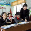 Học sinh lớp 5 khối Tân Mỹ học tập tại trường Tiểu học số 1 Quảng Phúc (phường Quảng Phúc, thị xã Ba Đồn). Ảnh: Tá Chuyên - TTXVN