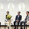 Các diễn giả tại buổi tọa đàm. (Ảnh: Đức Thắng/TTXVN)