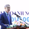 Đại sứ Việt Nam tại Vương quốc Campuchia Nguyễn Minh Vũ phát biểu khai mạc diễn đàn. (Ảnh: Hoàng Minh/TTXVN)