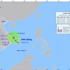 Vị trí và đường đi của áp thấp nhiệt đới. (Nguồn: Trung tâm Dự báo Khí tượng Thủy văn Quốc gia)