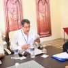 Nguyên Đại sứ Cuba tại Việt Nam Fredesman Turó González chia sẻ kinh nghiệm trong các hoạt động vun đắp tình đoàn kết, hữu nghị với Việt Nam. (Ảnh: Việt Hùng/TTXVN)