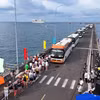 Cảng hành khách quốc tế Phú Quốc đón khách du lịch đến đảo ngọc. (Ảnh: Lê Huy Hải/TTXVN)