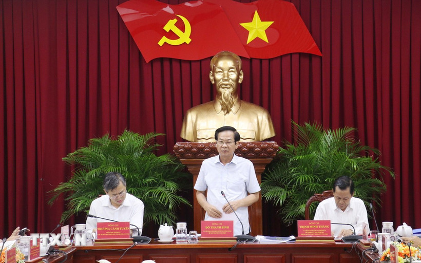 Ông Đỗ Thanh Bình, Ủy viên Trung ương Đảng, Bí thư Thành ủy Cần Thơ phát biểu. (Ảnh: Ngọc Thiện/TTXVN)