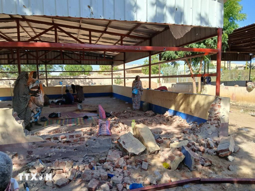 Một bệnh viện bị hư hại do xung đột tại thành phố El Fasher, bang Bắc Darfur, Sudan ngày 13/12/2024. (Ảnh: THX/TTXVN)